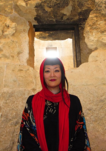 Robynn Iwata in the Temple of Amun Oracle, Siwa Oasis